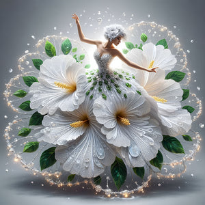 Beautiful Skirt Girl-Full Round Diamond Painting-40x40cm