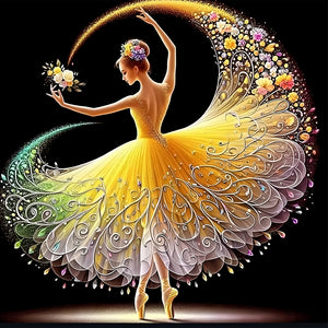 Beautiful Skirt Girl-Full Round Diamond Painting-40x40cm
