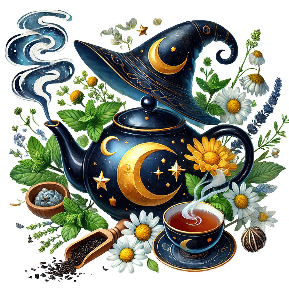 Magic Witch-Full Round Diamond Painting-40x40cm