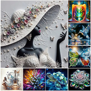 Forest Candle-Full Round Diamond Painting-30x30cm