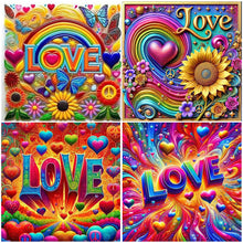 Load image into Gallery viewer, Colorful Love-Full Round Diamond Painting-40x40cm

