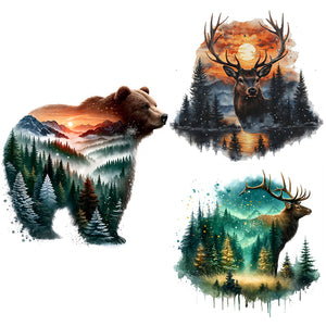 Forest Deer-Full Round Diamond Painting-30x30cm