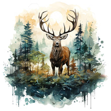 Load image into Gallery viewer, Forest Deer-Full Round Diamond Painting-30x30cm
