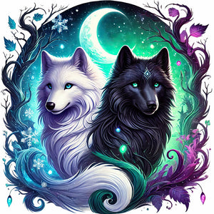Wolf-Full Round Diamond Painting-30x30cm