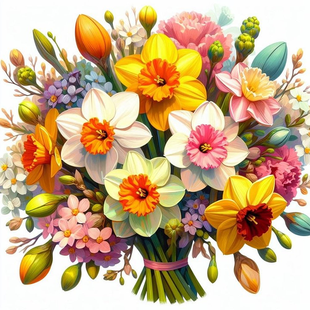 Bouquet-Full Round Diamond Painting-30x30cm