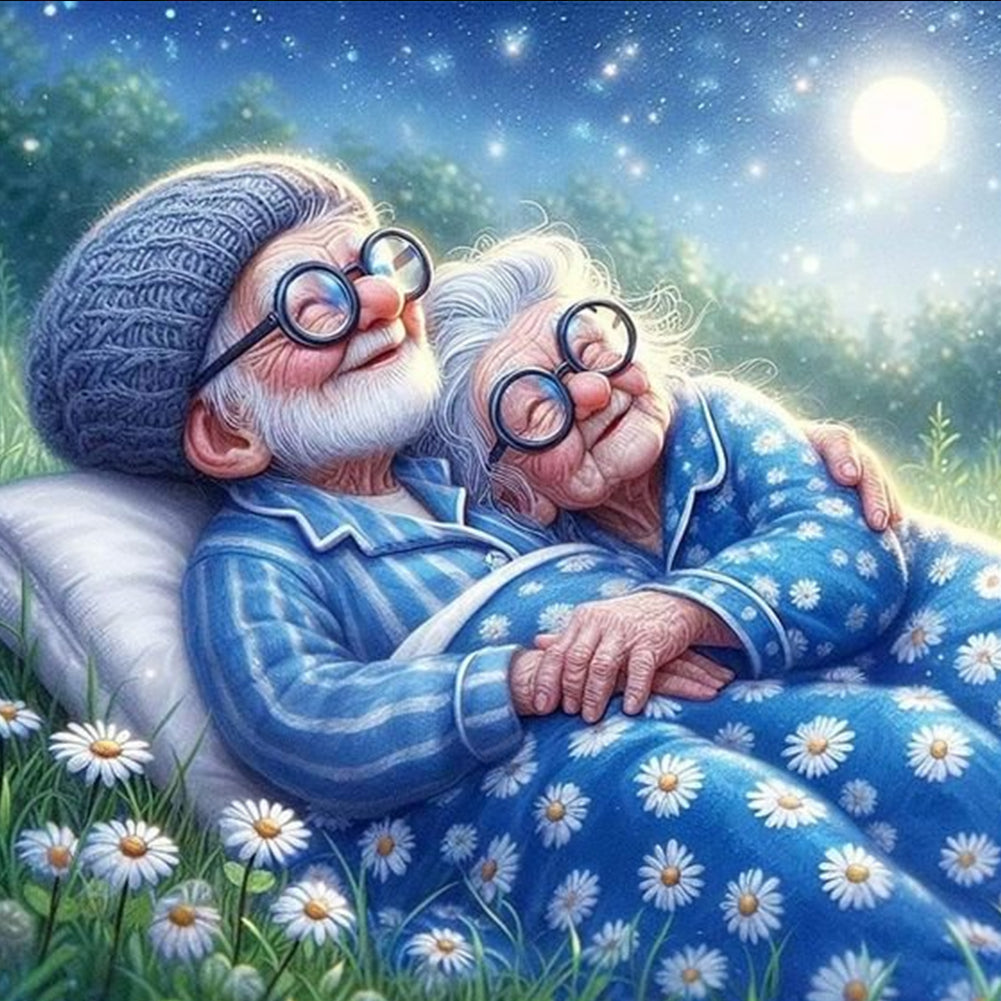 Happy Couple-Full Round Diamond Painting-40x40cm
