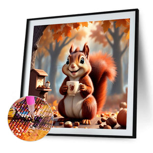 Squirrel-Full Round Diamond Painting-30x30cm