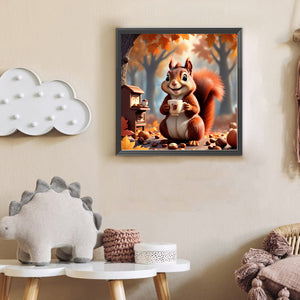 Squirrel-Full Round Diamond Painting-30x30cm