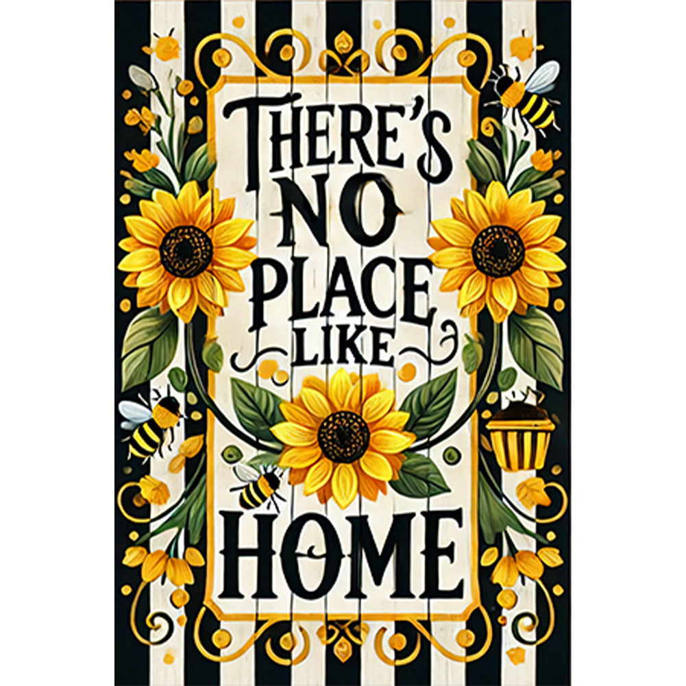 No Place Like Home-Full Round Diamond Painting-30x45cm