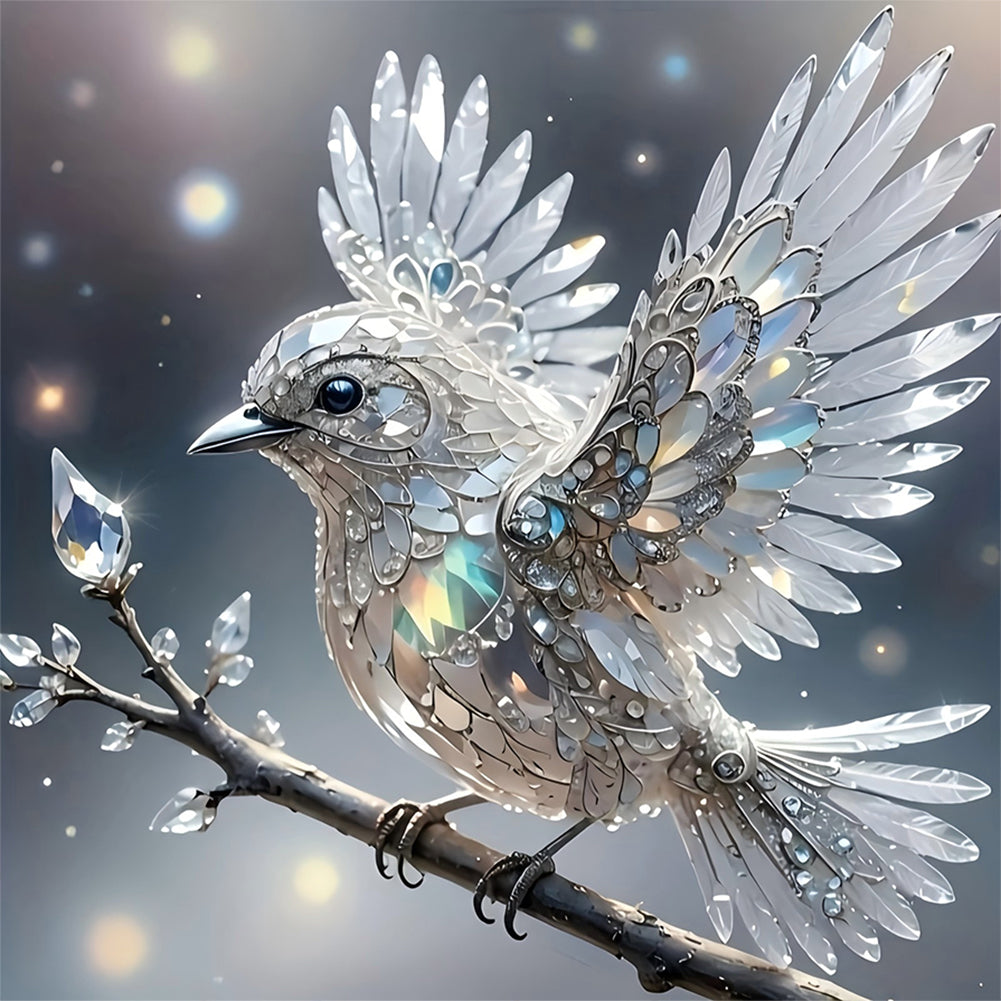 Crystal Bird-Full Round Diamond Painting-30x30cm
