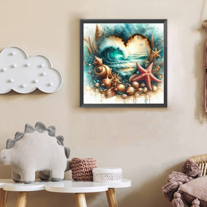 Seaside Starfish-Full Round Diamond Painting-30x30cm