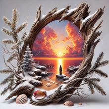 Load image into Gallery viewer, Sunset-Full Round Diamond Painting-40x40cm

