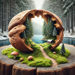 Walnut Forest-Full Round Diamond Painting-40x40cm