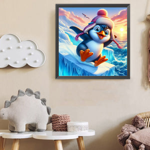 Penguin-Full Round Diamond Painting-40x40cm