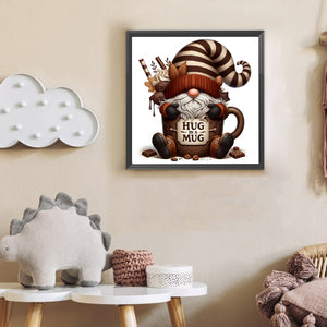 Coffee Bean Gnome-Full Round Diamond Painting-30x30cm