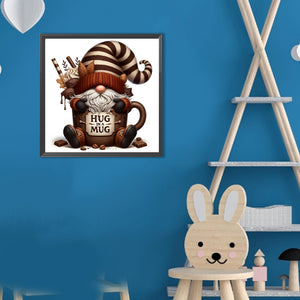 Coffee Bean Gnome-Full Round Diamond Painting-30x30cm