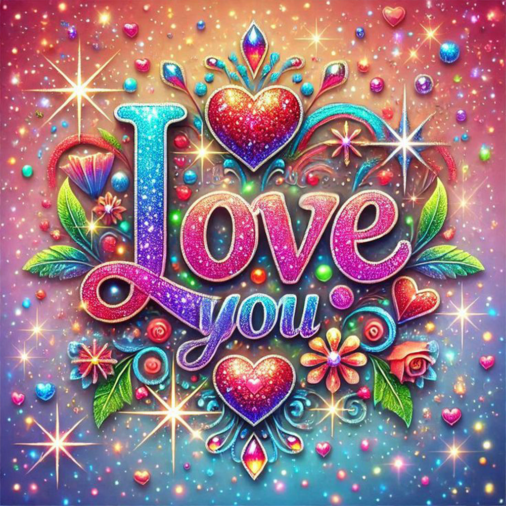 Love-Full Round Diamond Painting-30x30cm