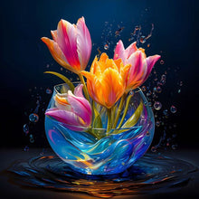 Load image into Gallery viewer, Luminous Rose-Full Round Diamond Painting-30x30cm
