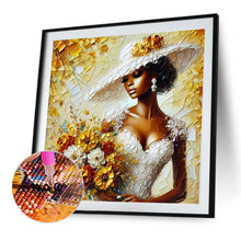 Load image into Gallery viewer, Lady-Full Round Diamond Painting-40x40cm
