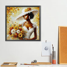 Load image into Gallery viewer, Lady-Full Round Diamond Painting-40x40cm
