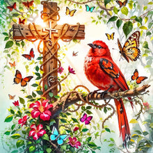 Load image into Gallery viewer, Kittens Parrot-Full Round Diamond Painting-40x40cm
