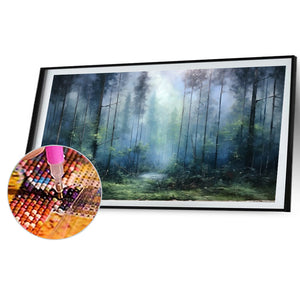 Forest-Full Round Diamond Painting-70x40cm-Large Size
