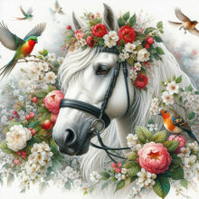 Load image into Gallery viewer, Horse-Full Round Diamond Painting-40x40cm
