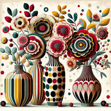 Load image into Gallery viewer, Abstract Flowers-Full Round Diamond Painting-30x30cm

