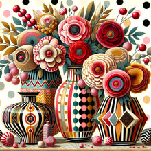 Load image into Gallery viewer, Abstract Flowers-Full Round Diamond Painting-30x30cm
