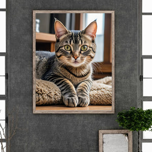 Cat-Full Round Diamond Painting-40x50cm