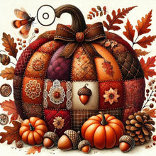 Load image into Gallery viewer, Colorful Pumpkin-Full Round Diamond Painting-40x40cm
