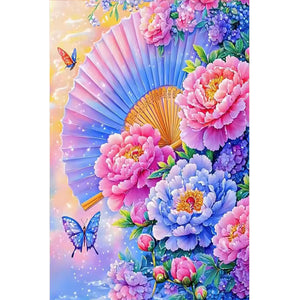 Flower-Full Round Diamond Painting-40x60cm-Large Size