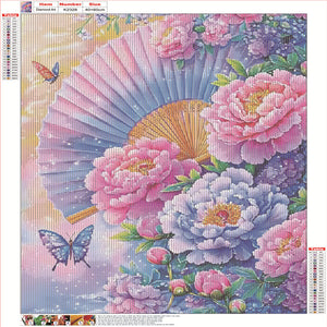 Flower-Full Round Diamond Painting-40x60cm-Large Size