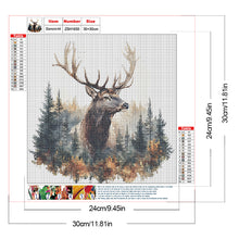 Load image into Gallery viewer, Deer-Full Round Diamond Painting-30x30cm
