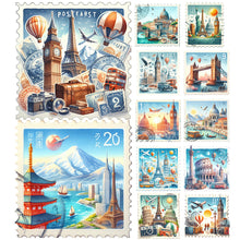 Load image into Gallery viewer, Famous Buildings With Stamp Sense-Full Round Diamond Painting-30x30cm
