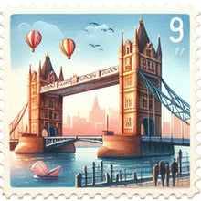 Load image into Gallery viewer, Famous Buildings With Stamp Sense-Full Round Diamond Painting-30x30cm
