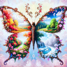 Load image into Gallery viewer, Butterfly-Full Round Diamond Painting-30x30cm
