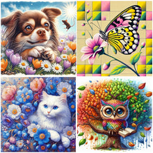 Load image into Gallery viewer, Owl-Full Round Diamond Painting-30x30cm
