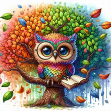 Load image into Gallery viewer, Owl-Full Round Diamond Painting-30x30cm
