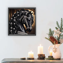 Load image into Gallery viewer, Gorgeous Black Horse-Partial Special Diamond Painting-30x30cm
