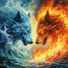 Load image into Gallery viewer, Wolf-Full Round Diamond Painting-40x40cm
