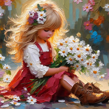 Load image into Gallery viewer, Girl-Full Round Diamond Painting-40x40cm

