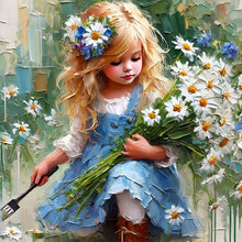 Load image into Gallery viewer, Girl-Full Round Diamond Painting-40x40cm
