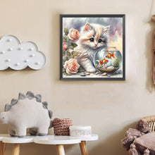 Load image into Gallery viewer, Cute Kitten-Full Round Diamond Painting-30x30cm
