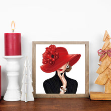 Load image into Gallery viewer, Elegant Hat Woman-Partial Special Diamond Painting-30x30cm
