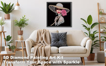 Load image into Gallery viewer, Elegant Hat Woman-Partial Special Diamond Painting-30x30cm
