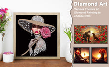 Load image into Gallery viewer, Elegant Hat Woman-Partial Special Diamond Painting-30x30cm
