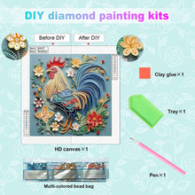 Load image into Gallery viewer, Quilling Rooster-Partial Special Diamond Painting-30x30cm
