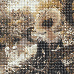 Victorian Beauty-Full Round Diamond Painting-40x40cm