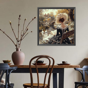 Victorian Beauty-Full Round Diamond Painting-40x40cm
